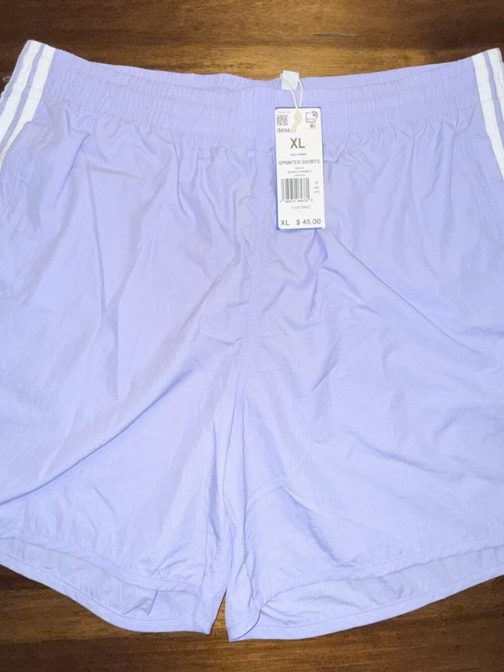 $45 Adidas Men's Classics Sprinter Shorts, Violet Tone / Lilac - Size XL NWT!